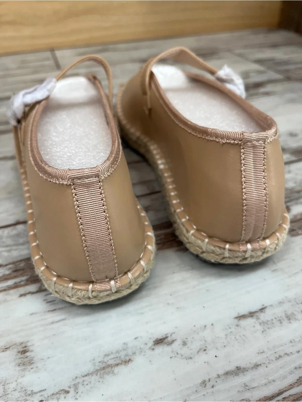 NWOT Coutgo Tan Mary Jane Espadrille Square Toe Ballet Flats Women’s 9